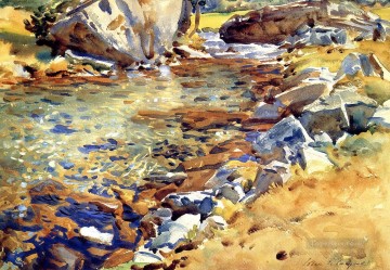 Arroyo entre rocas paisaje John Singer Sargent Pinturas al óleo